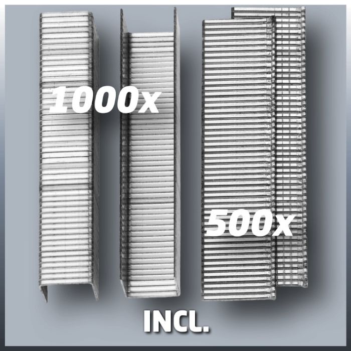 Степлер електричний, 20 уд/хв, скоби (тип 53, 1000 шт) і цвяхи (тип 47, 500 шт) Einhell TC-EN 20 E