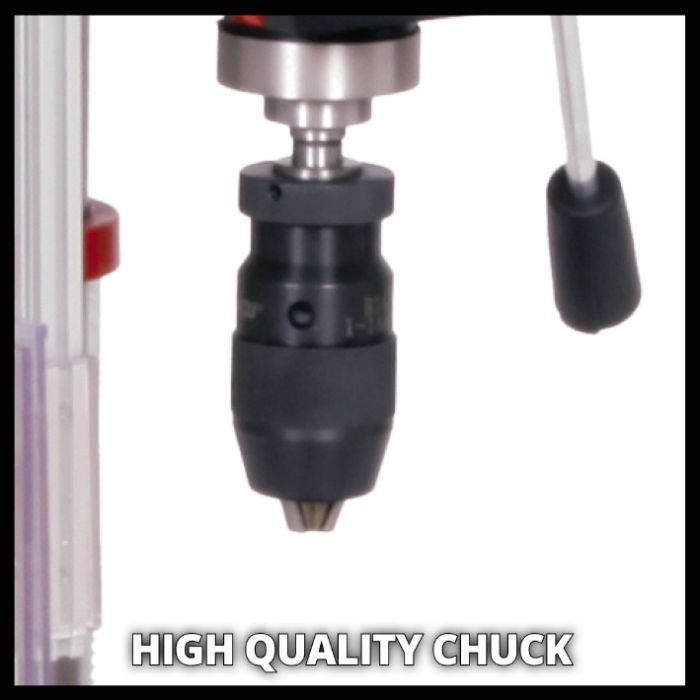 Верстат свердлильний, 750 Вт, обороти з регулюванням 450-2500 об/хв, свердло 1-16 мм, виліт 152 мм, LED, індукційний двигун Einhell TE-BD 750 E