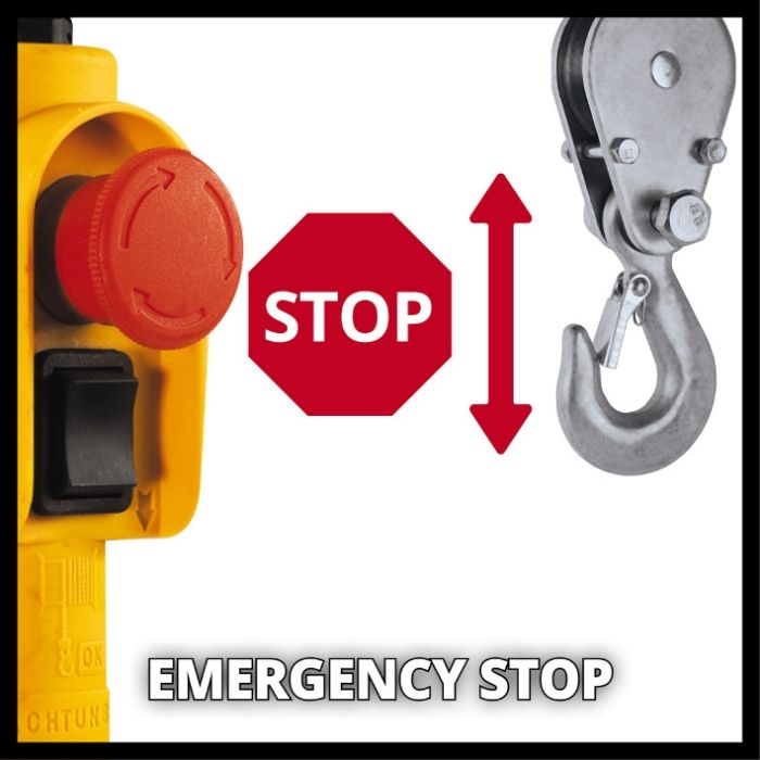 Тельфер Einhell Classic TC-EH 600 електричний, 1050 Вт, до 600 кг, трос 18 м