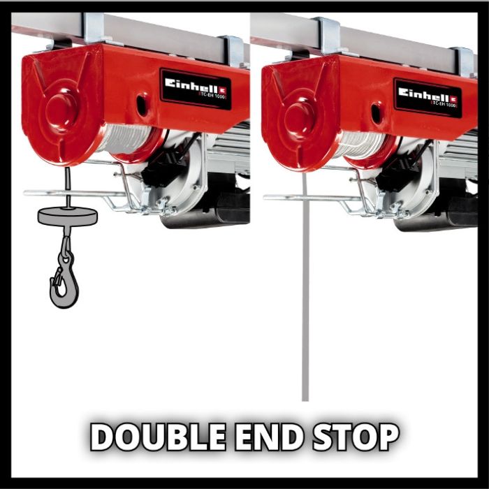Тельфер електричний,  Einhell TC-EH 1000,  1600 Вт, до 1000 кг, трос 18 м