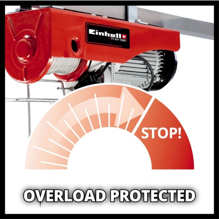 Тельфер електричний,  Einhell TC-EH 1000,  1600 Вт, до 1000 кг, трос 18 м