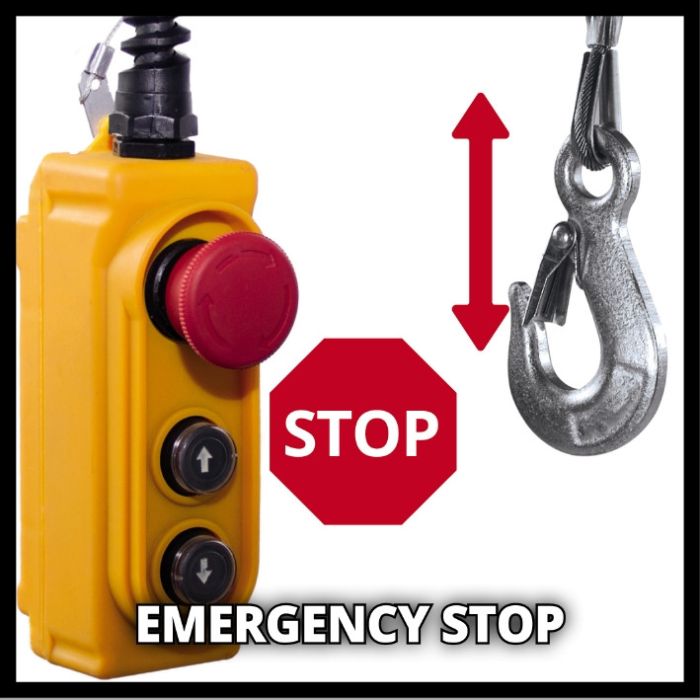 Тельфер електричний,  Einhell TC-EH 1000,  1600 Вт, до 1000 кг, трос 18 м