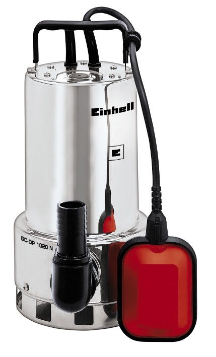 Насос дренажний,  Einhell GC-DP 1020 N .1000 Вт, 18000 л/год, вис. 9 м, глиб. 5 м, корпус нержавіюча сталь