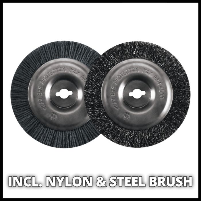 Пристрій для очищення стиків плитки, Einhell GC-EG 1410, 1.53 кг  140 Вт, 100 мм, 1200 об/хв, сталева і нейлонова щітки (3424002)