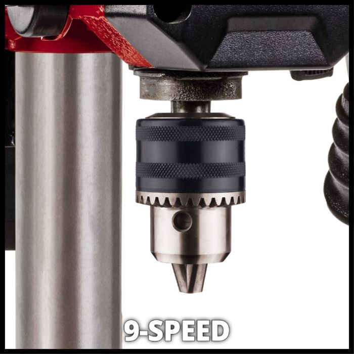 Верстат свердлильний Einhell TC-BD 500 Вт, свердло 1,5-13 мм, виліт 115 мм, 200-2410 об/хв, 9 режимів