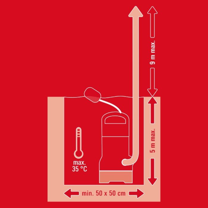 Насос дренажний, 900 Вт, 18000 л/год, вис. 9 м, глиб. 5 м, корпус нержавіюча сталь