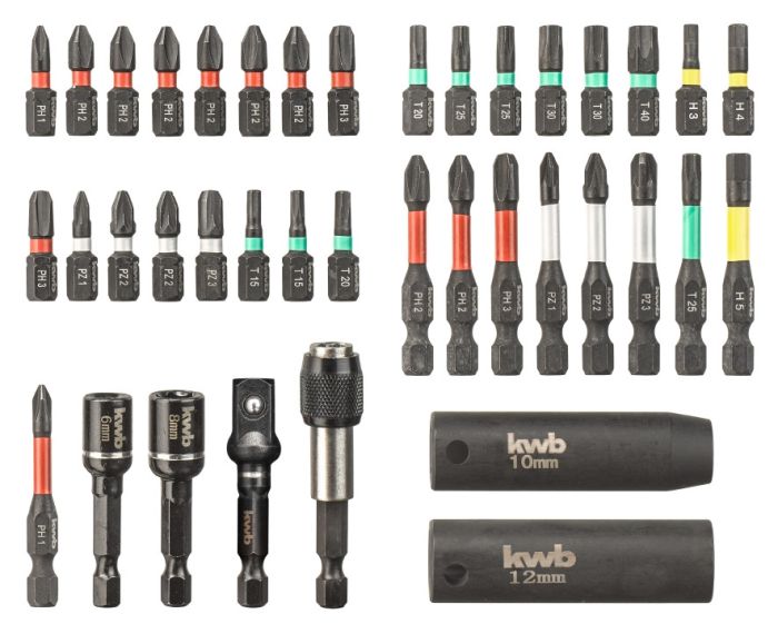 Набор ударных бит, 39 шт, L-Box, KWB (109010)