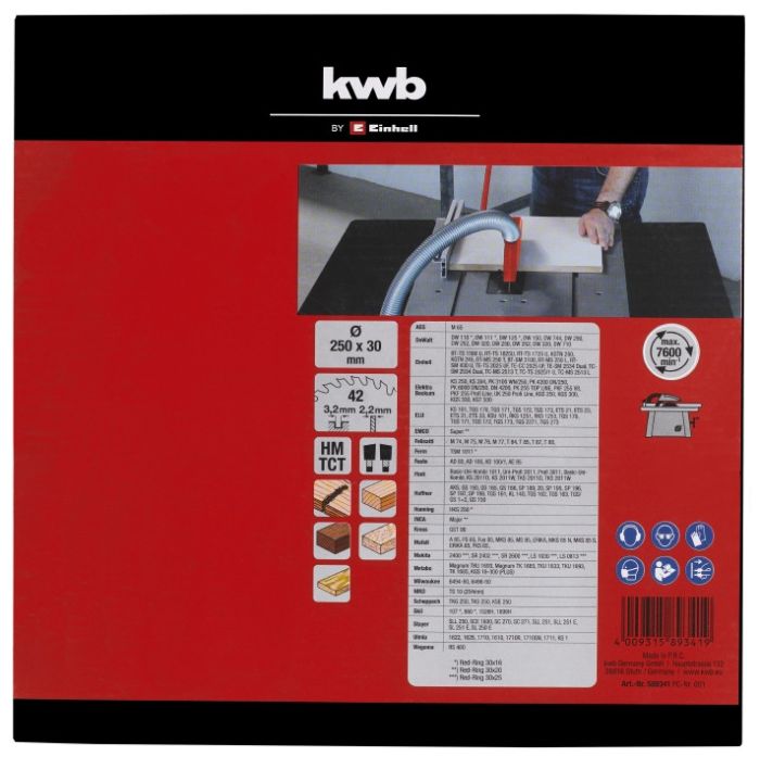 Диск пильный для торцовочной пилы, 210х30 мм, T64, KWB (587862)