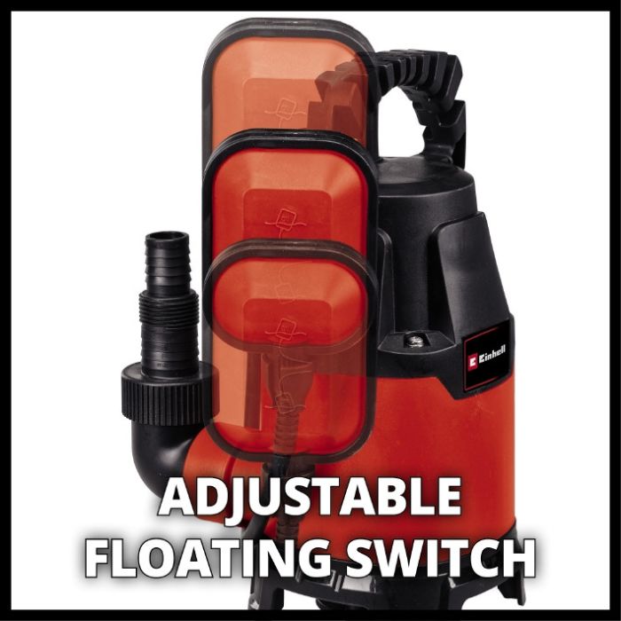 Насос дренажний, для брудної води Einhell GC-DP 3325 , 330 Вт, 9500 л/год, вис. 6 м, глиб. 7 м, частки до 25 мм