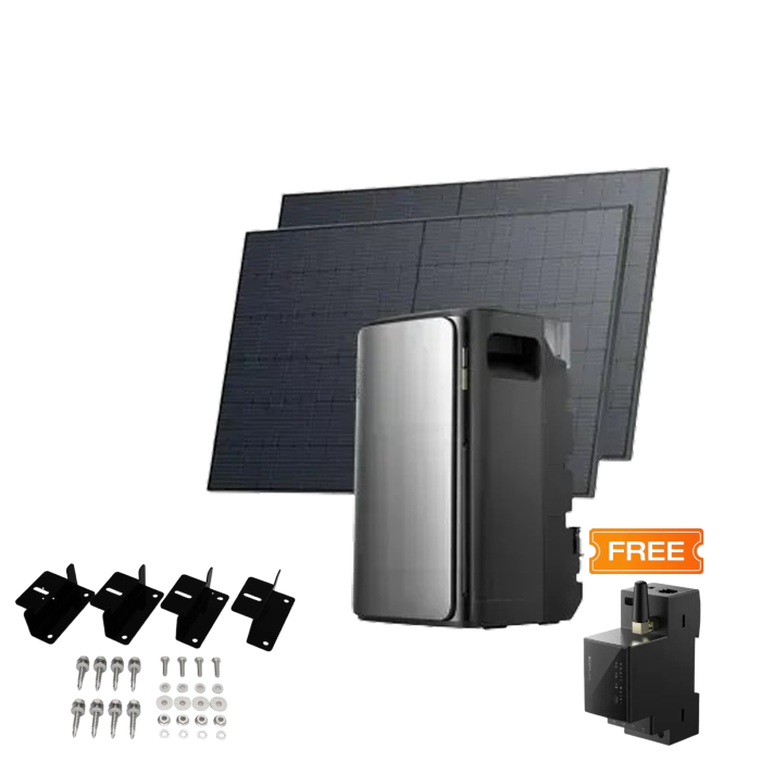Комплект EcoFlow STREAM ULTRA/Solar Panel 2*400/Cистема кріплень EcoFlow Rigid Solar Panel Mounting Feet/Розумний лічильник Smart Meter