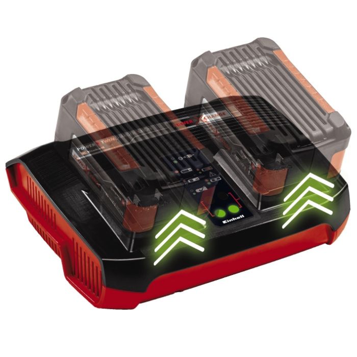 Енергоблок Акумулятори 2шт 4.0 Аг + Зарядний пристрій на 2 акумулятора Einhell  Twincharger Kit, PXC, 2.2 кг (4512112)