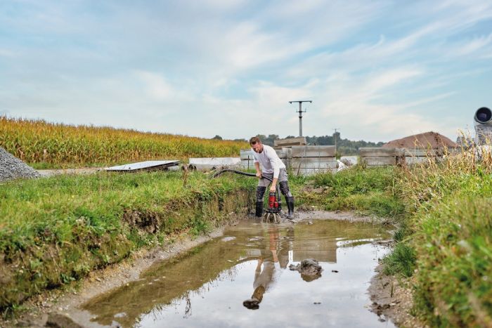 Насос для брудної води з ножем, Einhell GE-DP 900 Cut, (4181550) 900 Вт, 16000 л/год, вис. 11.5 м, глиб. 7 м, металевий/алюм. корпус