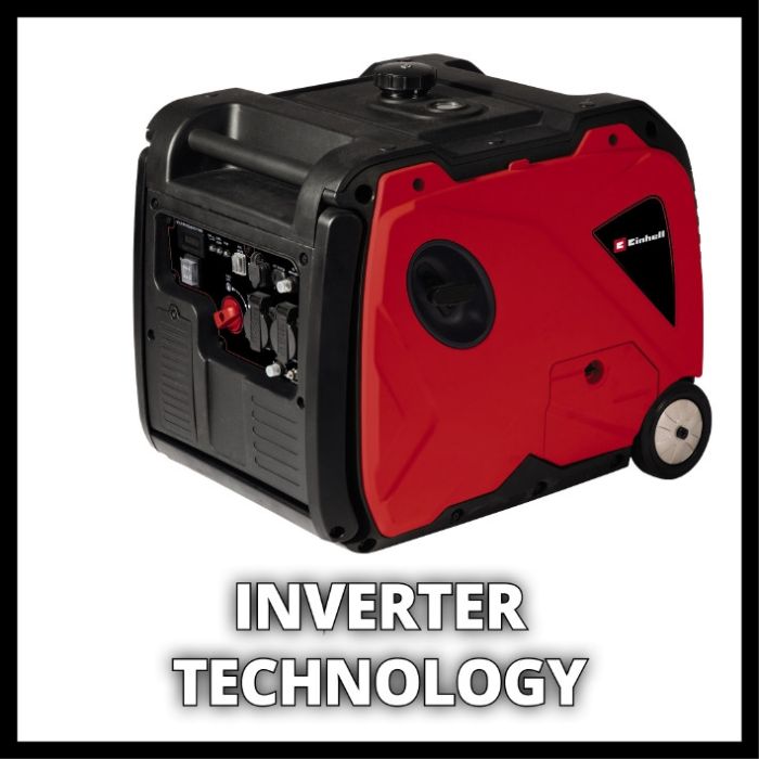 Генератор бензиновий інверторний, Einhell TE-IG 3500   4-тактний, бак 8.3 л, макс. потужність 4300 Вт синхронний, номінальний струм 13.9 А, 2х230В+2хUSB