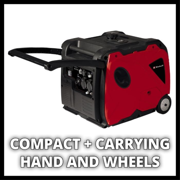 Генератор бензиновий інверторний, Einhell TE-IG 3500   4-тактний, бак 8.3 л, макс. потужність 4300 Вт синхронний, номінальний струм 13.9 А, 2х230В+2хUSB