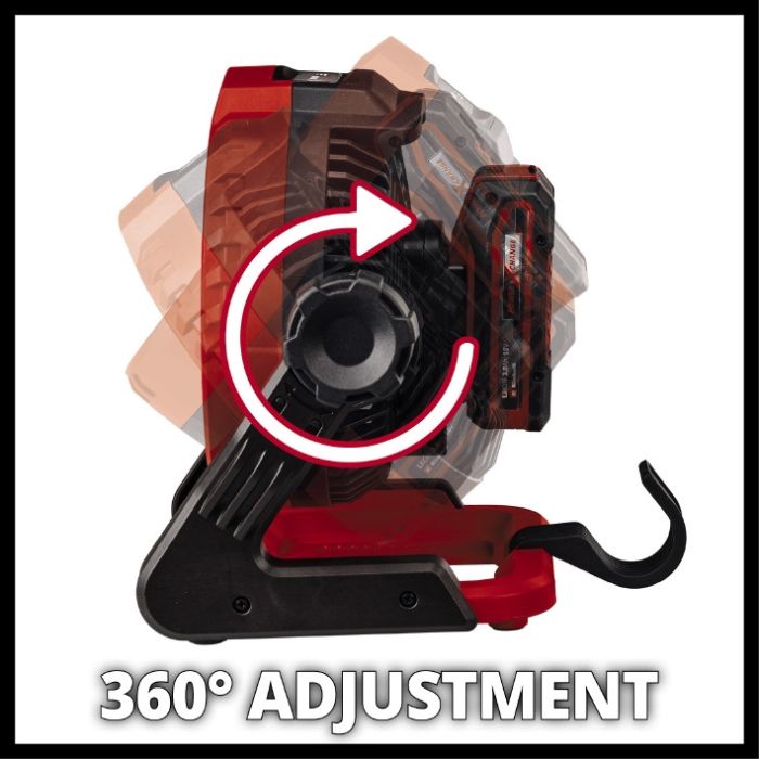 Акумуляторний вентилятор Einhell GE-CF 18/2200 Li (3408035) 18 В. 3 швидкості, регулювання головки,18 год роботи, Power X-Change