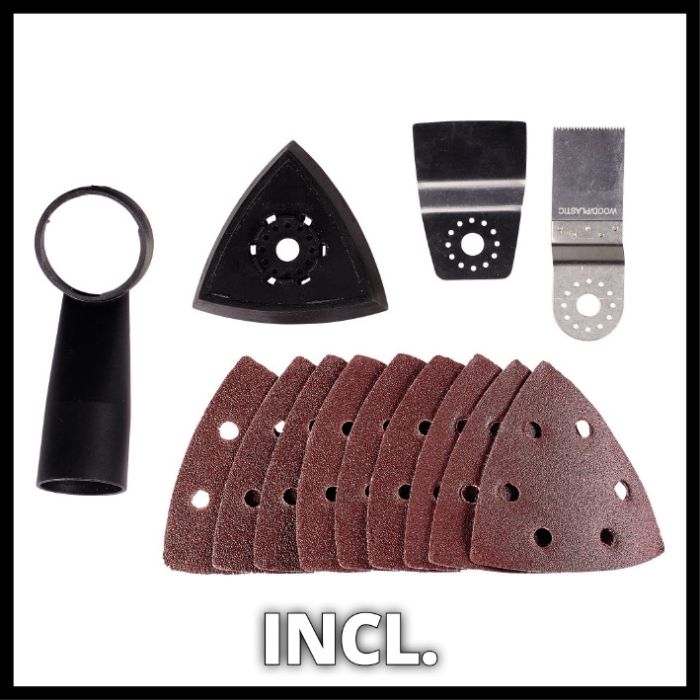 Мережевий фрезер багатофункціональний інструмент (реноватор), 250 Вт, підтримання постійних обертів