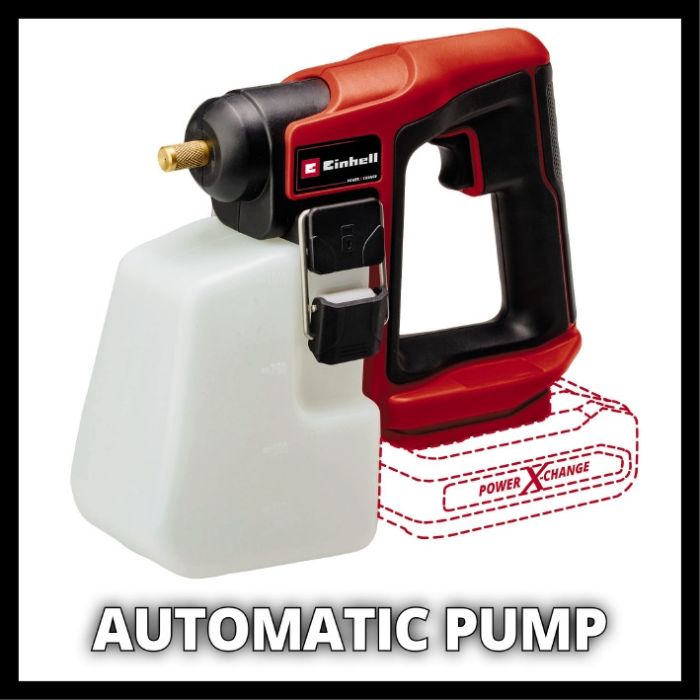 Розпилювач акумуляторний  Einhell GE-WS 18/10, 18В без АКБ та ЗП (3425240) X-Change (без акум.), 18В, бак 1л, 9.6 л/год, 1,3 бар