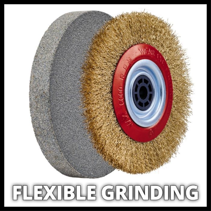 Верстат точильний, 350 Вт, 2980 об/хв, диск 150 мм, диск-щітка для зачищення