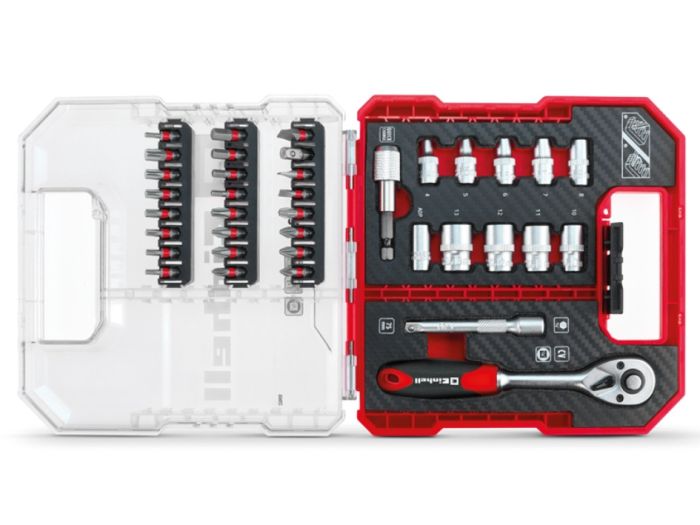 Набір біт і головок з тріскачкою, Einhell, 37 шт, L-Case
