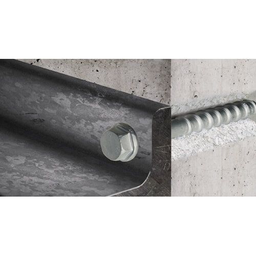 Гвинт по бетону MCS-S 6x60 з шестигранною головкою, з прес-шайбою, оцинкований Mungo 5500606