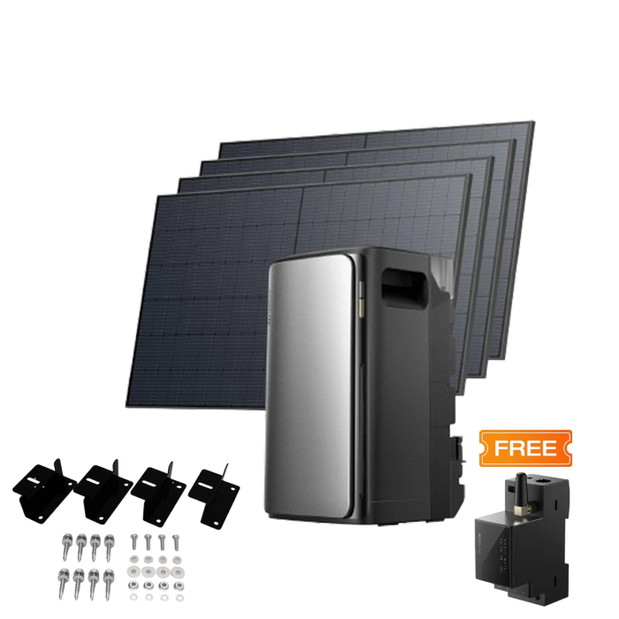 Комплект EcoFlow STREAM ULTRA/Solar Panel 4*400/Cистема кріплень EcoFlow Rigid Solar Panel Mounting Feet/Розумний лічильник Smart Meter