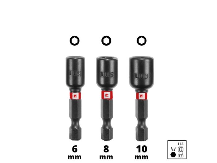 Набір  біт і головок 28 шт, ударні, бітотримач, S-CASE, Einhell