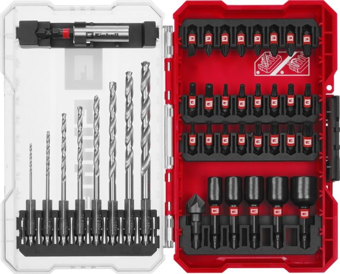 Набір біт, головок і свердел по металу, 39 шт, M-CASE, Einhell