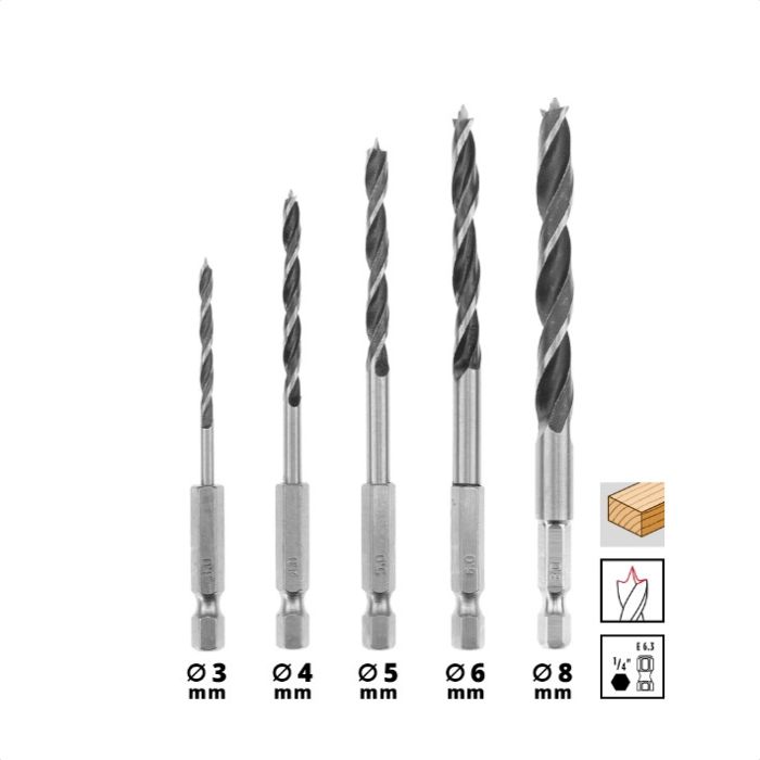 Набір свердел, метал/дерево/бетон, 16 шт, M-CASE, Einhell