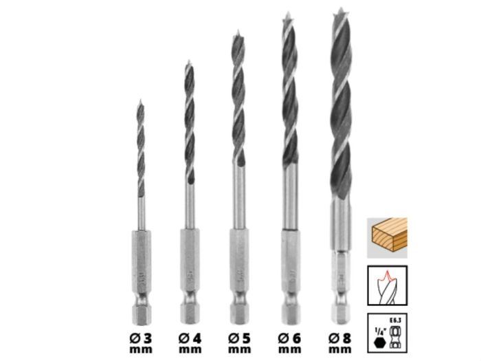 Набір свердел, метал/дерево/бетон, 16 шт, M-CASE, Einhell