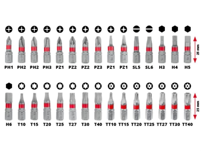Набір біт, 32 шт, XS-CASE, Einhell