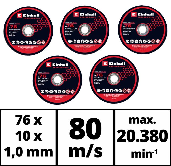 Отрезной диск Einhell по металлу, 76х10 мм (4440471)