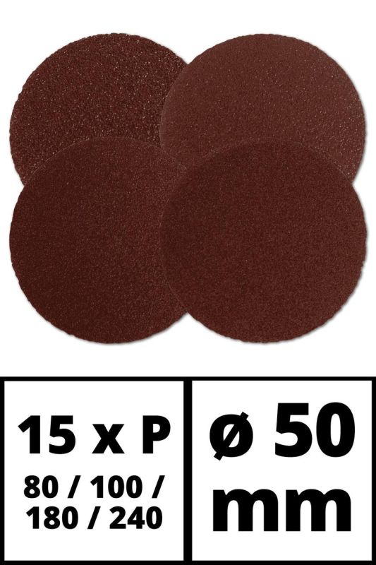 Набор шлифкругов Einhell 50 мм, по дереву, 60 шт, для TC-PA 50 (4133130)