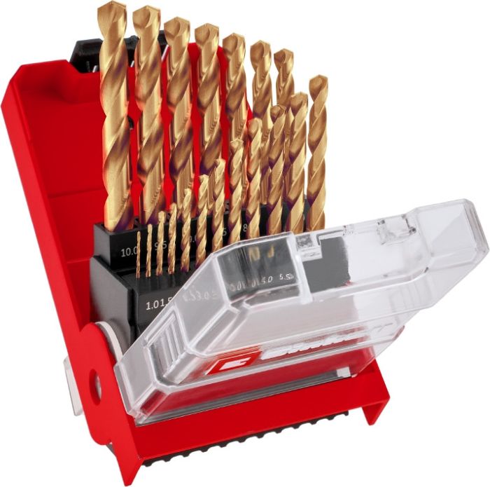 Набір свердел по металу 19 шт HSS-TiN, Einhell