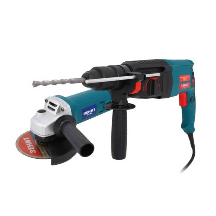 Комплект Шліфмашина кутова ЗУШ-125/1100 профі + Перфоратор ЗП - 1100 DFR