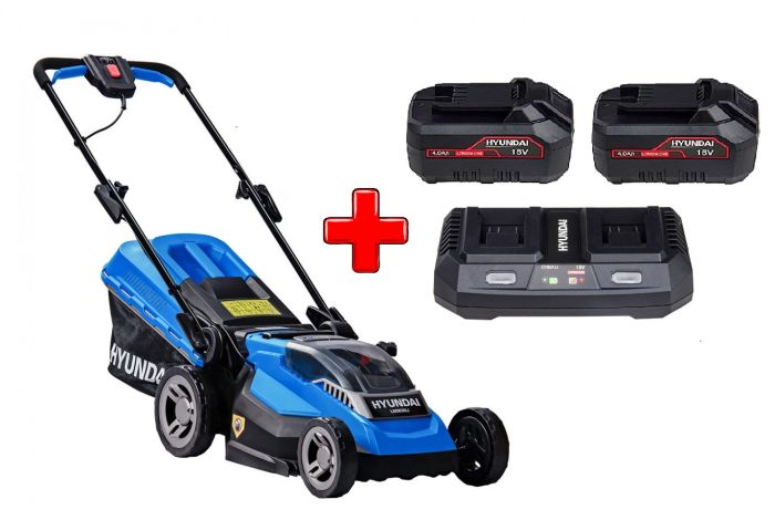 Акумуляторна газонокосарка LM3638LI Hyundai + АКБ (A1840LI-2ШТ) + ЗП (C1821LI)