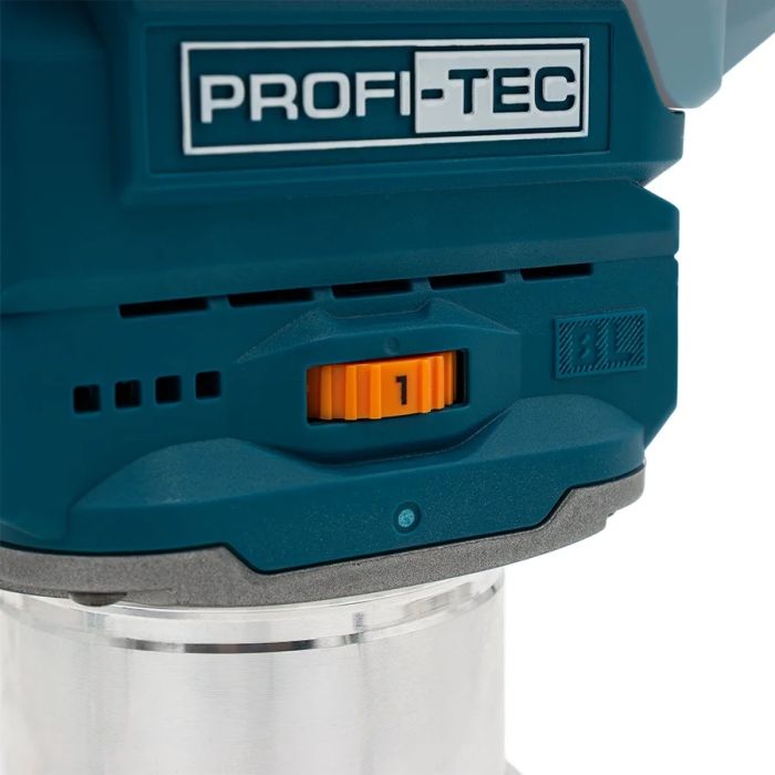 Акумуляторний фрезер PROFI-TEC PRD4020 + Похила база TB7-40 + Занурювальна база PB7-40 (1×PT2030VX (3.0 Аг), зарядний пристрій, сумка)