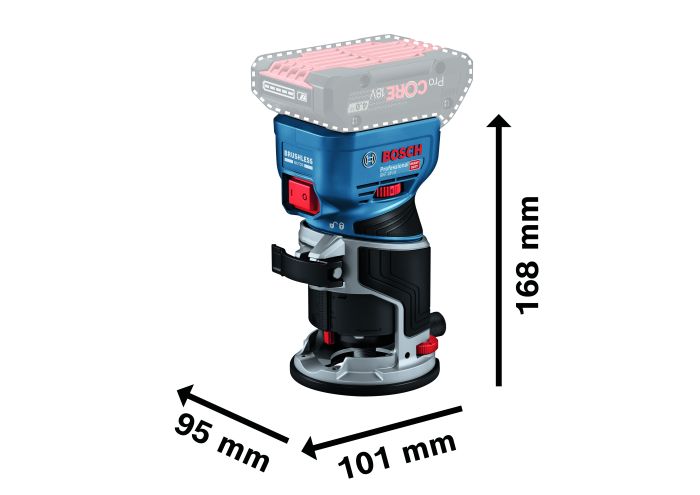 Акумуляторний фрезер Bosch GKF 18V-8 Professional (06016C2003)