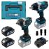 Акумуляторний набір інструментів PROFI-TEC Combo Set 2/4 POWERLine (DTW500BL, DTW800BL) (2×PT2040MP (4.0 Аг), зарядний пристрій)