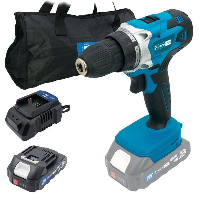 Акумуляторний шуруповерт PROFI-TEC PCD2820V POWERLine (1×PT2020MP (2.0 Аг), зарядний пристрій)