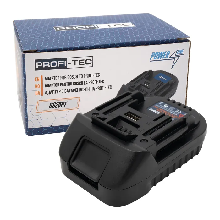 Адаптер PROFI-TEC BS20PT, з батареї Bosch на інструмент PROFI-TEC (Makita)