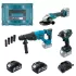 Акумуляторний набір PROFI-TEC Combo Set 3/9 20V (PBH201, DTW500BL, DGA20BL) (2 х PT2040MP (4.0Aг) зарядний пристрій, кейс