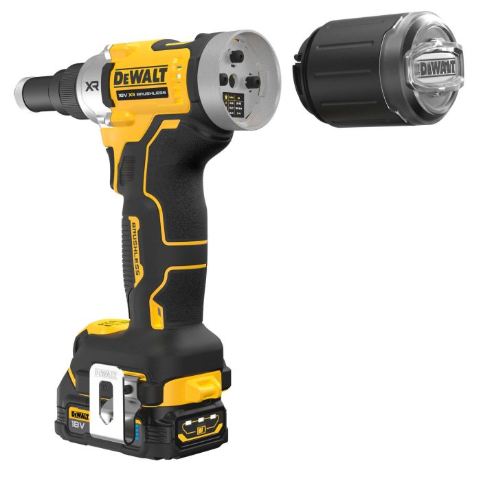 Заклепочник акумуляторний безщітковий DeWALT DCF414E2GT