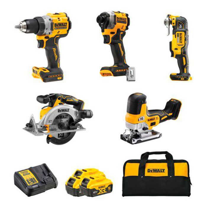 Набір з п’яти інструментів акумуляторних DeWALT DCK502P3