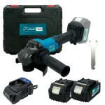 Акумуляторна кутова шліфувальна машина PROFI-TEC DGA201BL POWERLine (2×PT2040EP (4.0 Аг), зарядний пристрій)