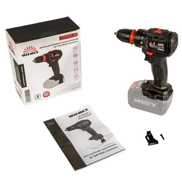Дриль-шурупокрут акумуляторний Vitals Professional AU 1840 BSQC SmartLine+