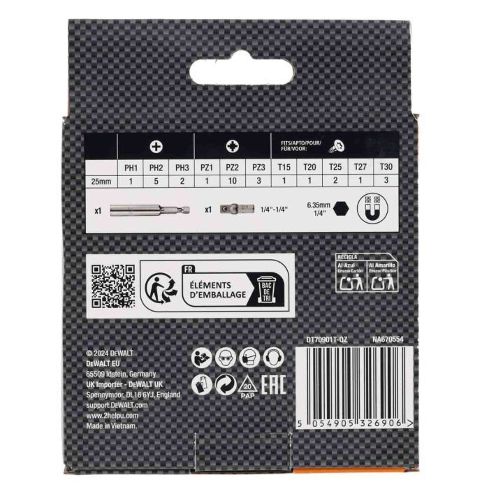 Набір біт DeWALT DT70901T