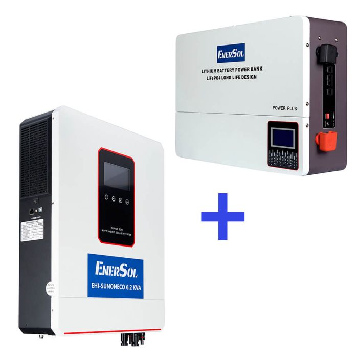 Гібридний інвертор EnerSol EHI-SUNONECO6.2KW+EB-SK-51.2V100Ah