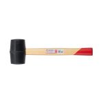 Киянка резиновая 350 г, черная резина, деревянная ручка HT-0236