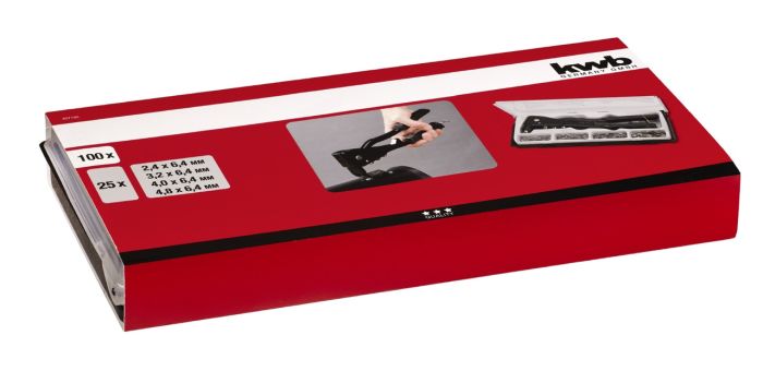 Заклепочник с набором заклепок KWB в кейсе (407190)