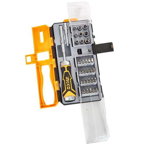 Викрутка з набором насадок і головок 33 шт INGCO